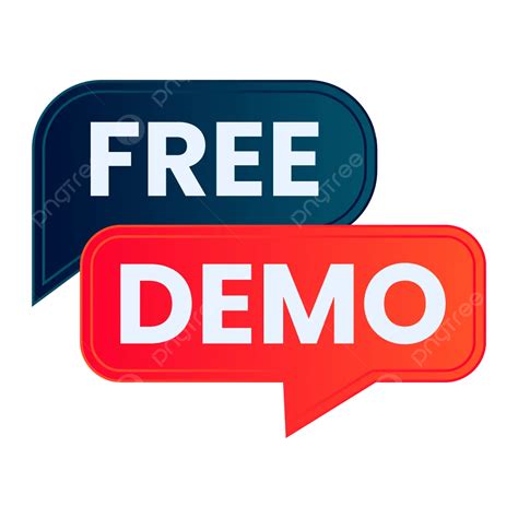 Free Demo Button Vector Transparent Free Demo Free Demo Banner Demo