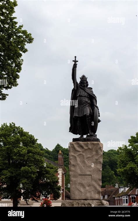 Statue Of King Alfred The Great On Broadway In The City Centre