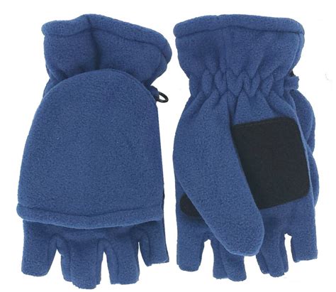 Ladies Micro Fleece Convertible Mittens Womens Winter Gloves