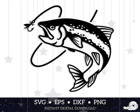 Free 90 Fly Fishing Trout Svg SVG PNG EPS DXF File