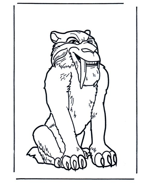 Sabre Tooth Tiger Coloring Page - Website of libaslav!