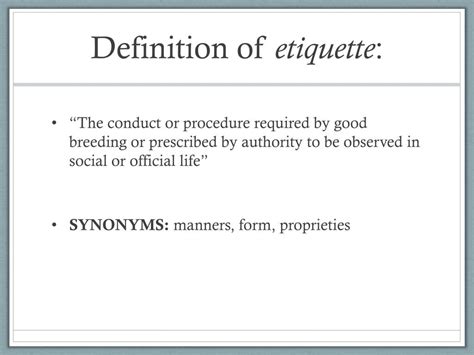 Ppt All Types Of Etiquette Powerpoint Presentation Free Download