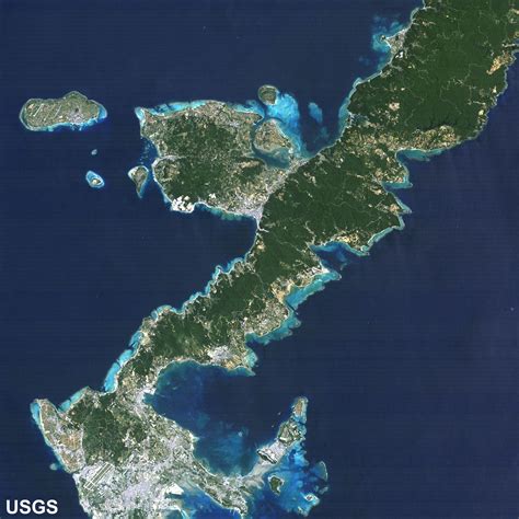 Preservation Of Biodiversity Coral Reef Of Ourawan Bay Nago City Okinawa JAXA Earth
