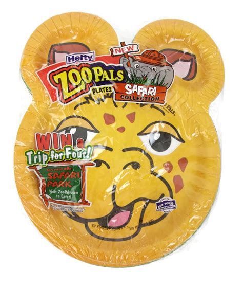 Hefty Zoo Pals San Diego Safari Divided Paper Plates Variety Pack Of 20