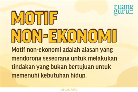 Pengaruh Motif Dan Prinsip Ekonomi Terhadap Tindakan Ekonomi Ekonomi