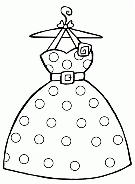 Dress Coloring Page To Print Coloring Home