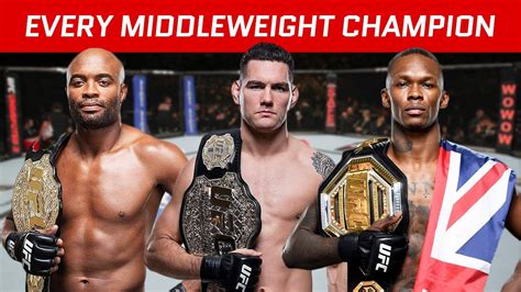 Every Middleweight Champion In Ufc History Youtube