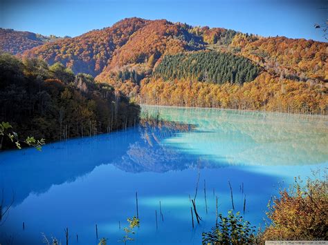 The Turquoise Lake Ultra Hd Desktop Background Wallpaper For