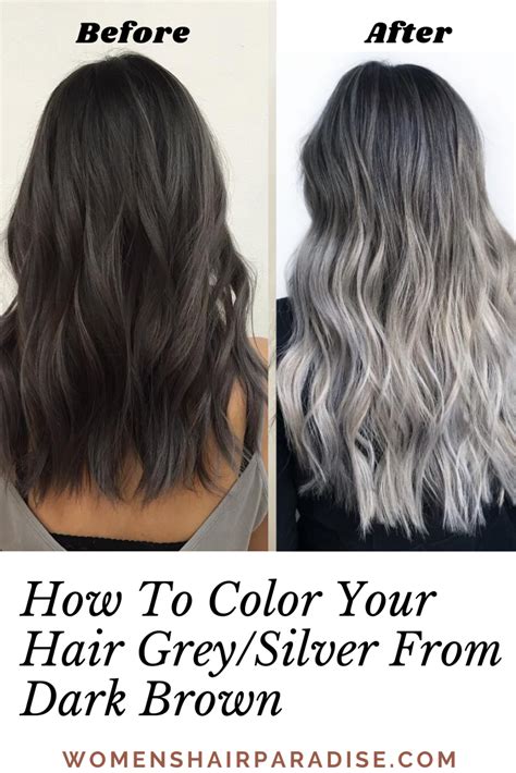 How To Dye Black Hair Grey Silver Shower In Garage