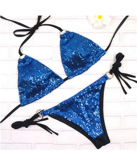 blue sequin bikini festival wear beach party bikini