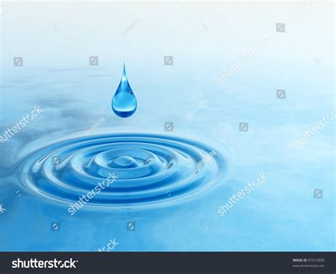 High Resolution Concept Conceptual Blue Liquid Stock Illustration 97672850
