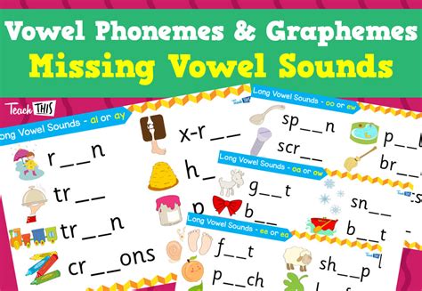 Vowel Phonemes And Graphemes Missing Vowel Sound Activity Vowel