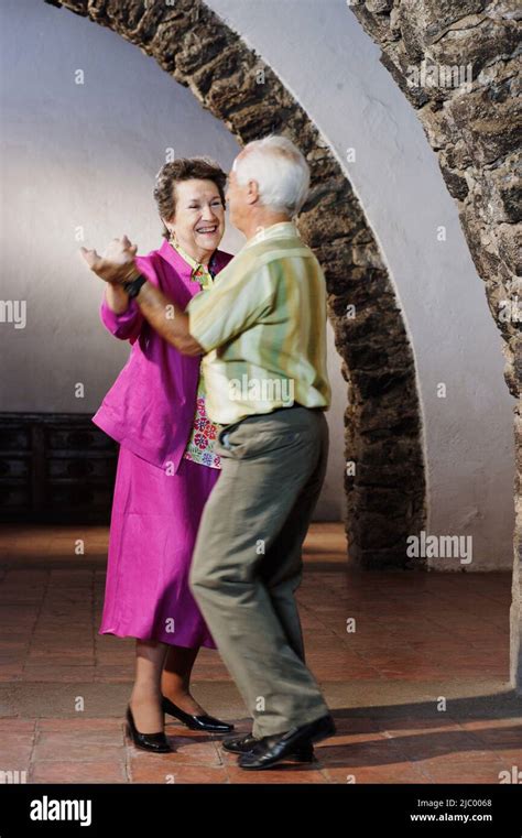 Senior Couple Dancing Together Stock Photo Alamy