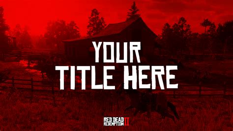 Free Red Dead Redemption 2 Thumbnail Template Thumbies