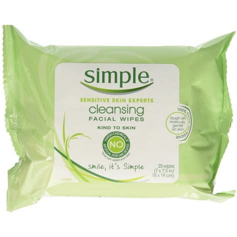Simple Cleansing Facial Wipes 25 Each Pack Of 3