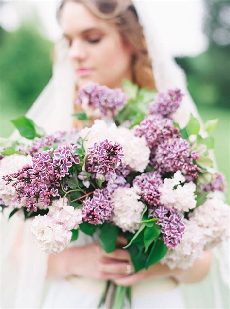 Fresh And Fragrant Lilac Wedding Bouquets Martha Stewart Weddings