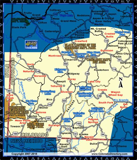 Map Of Northern New Mexico And Southern Colorado Secretmuseum