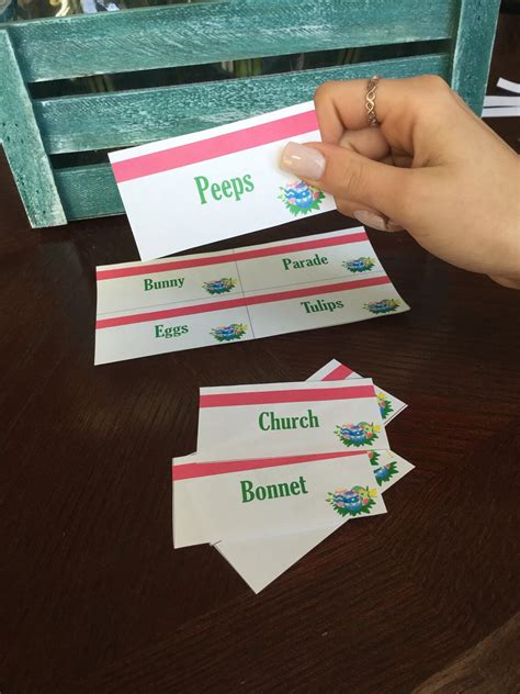 Printable Easter Game Cards For Pictionary Charades Instant Etsy