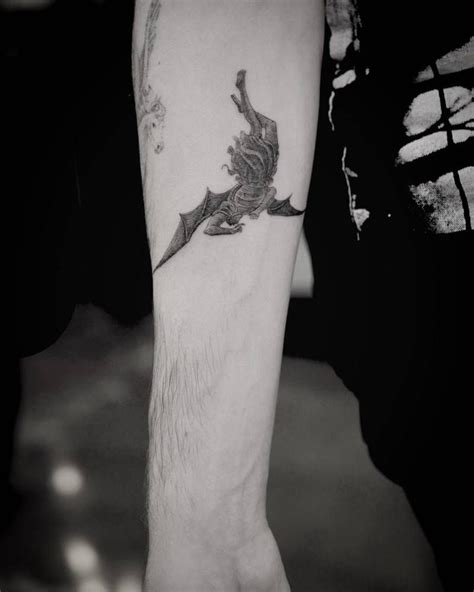 Classic Gustave Doré Engraving “satan Descends Upon Violet Tattoo