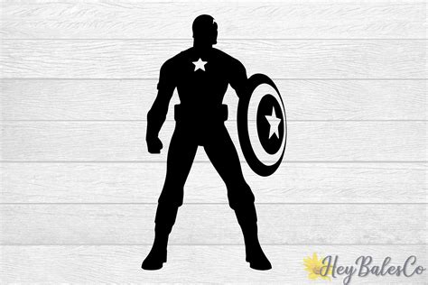 Marvels Captain America Silhouette Decal Captain America Etsy