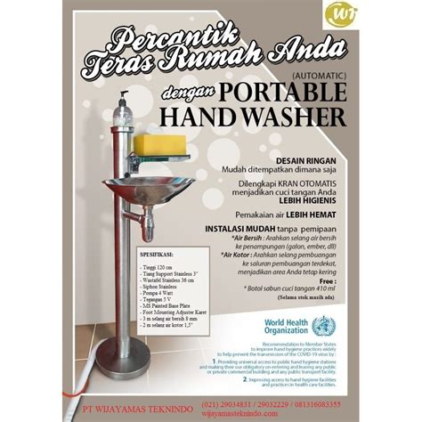 Kran hadir dalam berbagai bentuk dan ukuran. Automatic Portable Hand Washer | Wastafel Portable ...