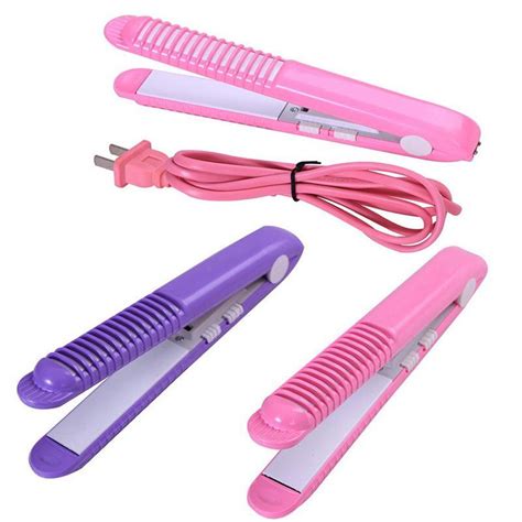 New Portable Cute Dual Use Curling Straightening Hair Iron Ceramic