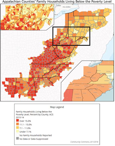 Mapping Poverty In The Appalachian Region Community Commons Stories