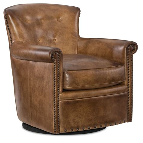 Hooker Furniture Jacob 29 Wide Tufted Genuine Leather Top Grain