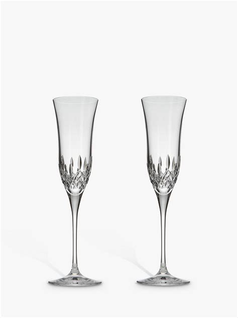 Waterford Crystal Lismore Essence Cut Lead Crystal Champagne Flutes Set Of 2 150ml At John