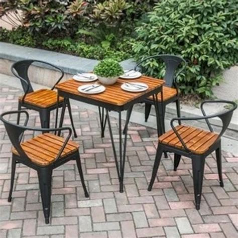 Outdoor Cafe Table And Chairs Noble House Colmar Black With Silver 3