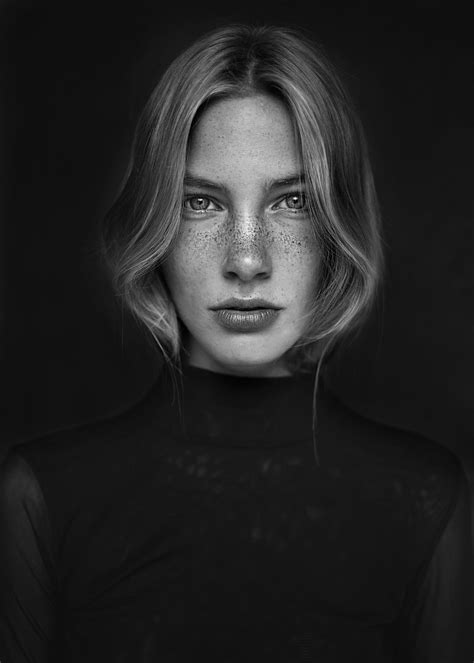 Britt Photography Agata Serge Model Britt Headshot Photography Portrait Black And White