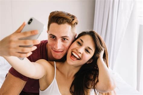 Free Photo Woman Taking Selfie With Man