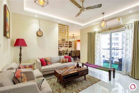 An Inviting 3bhk For A Charming Couple Indian Living Rooms Indian