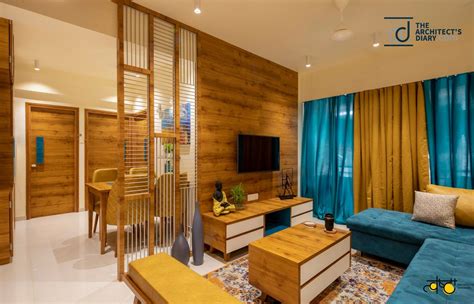2bhk Apartment Interiors With Vibrant Tint And Shades Of Colors Tvashta