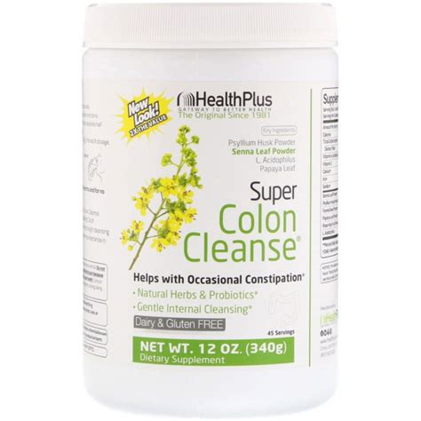 Soluble fiber from psyllium husk may help reduce the risk of heart disease promotes: Super Colon Cleanse | Health Plus 12 oz (340 Grams)