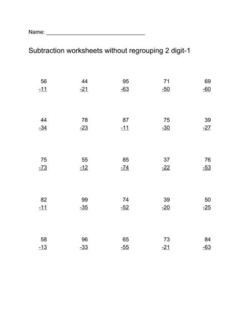Click the button below to get instant access to these worksheets for use in the classroom or at a home. Digit Subtraction With Regrouping Worksheets Grade Math Two Addition And Without Double ...