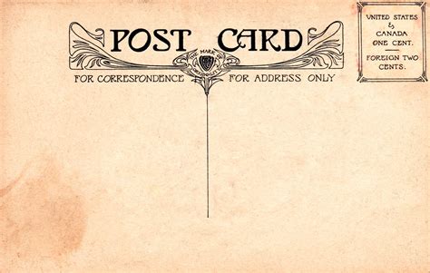13 Vintage Postcard Font Images Vintage Postcard Back Template