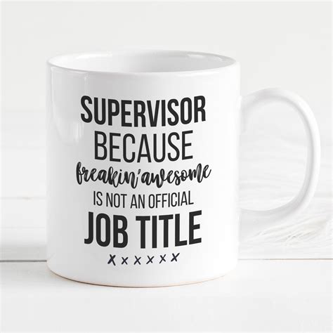 Supervisor T Supervisor Mug T For Supervisor Funny Etsy