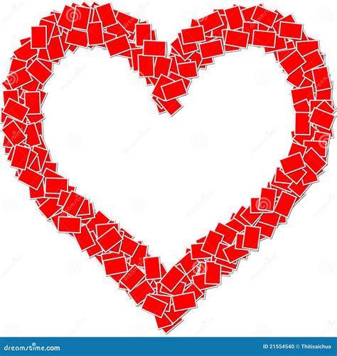 Red Heart Frame Stock Photo Image 21554540