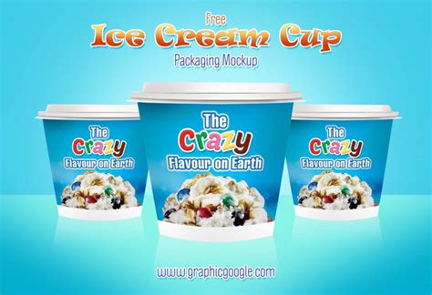 Download Free Ice Cream Cup Packaging Mockup - Graphic Google ...