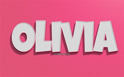 Download Wallpapers Olivia Pink Lines Background Wallpapers With