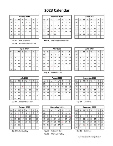 Calendar 2023 Pdf Free Download With Holidays Get Calendar 2023 Update
