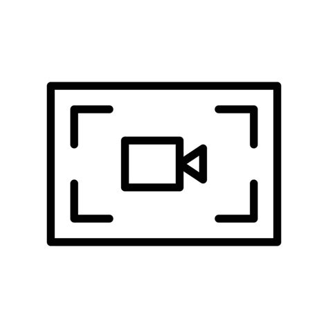 Screen Recorder Icon With Camera In Black Outline Style 13549435 Vector