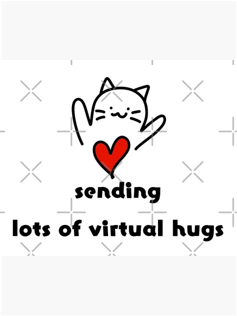 Sending Lots Of Virtual Hugs Poster For Sale By Akaiawa Redbubble