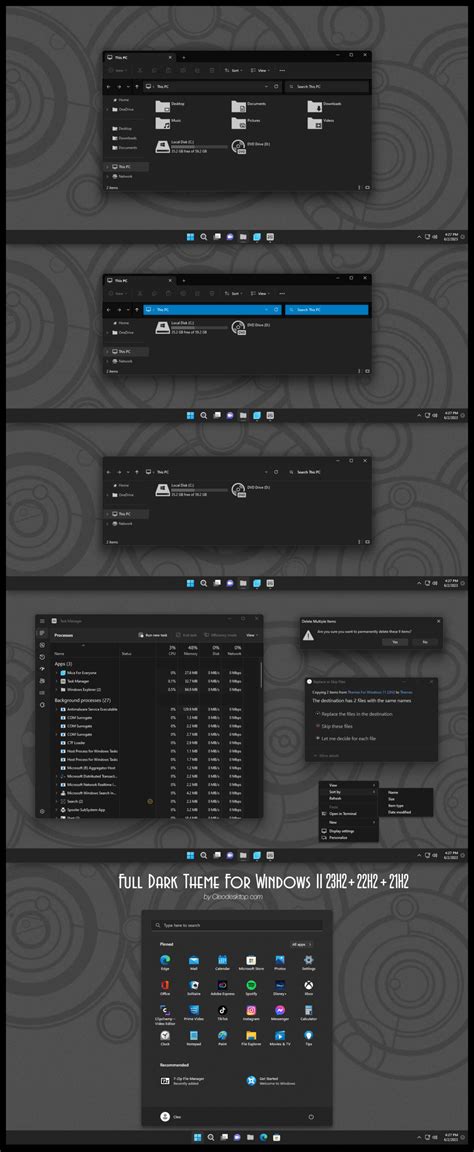 Full Dark Theme For Windows 11 23h2 Cleodesktop Themes Ponochio Vrogue