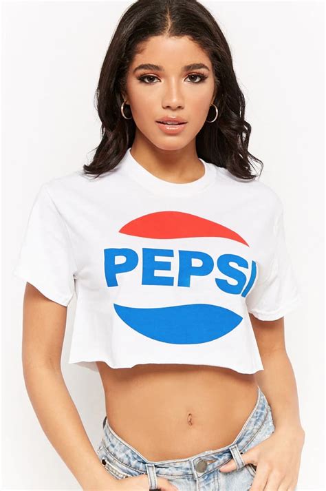 Forever 21 Pepsi Raw Cut Crop Tee Kendall Jenner Heineken T Shirt