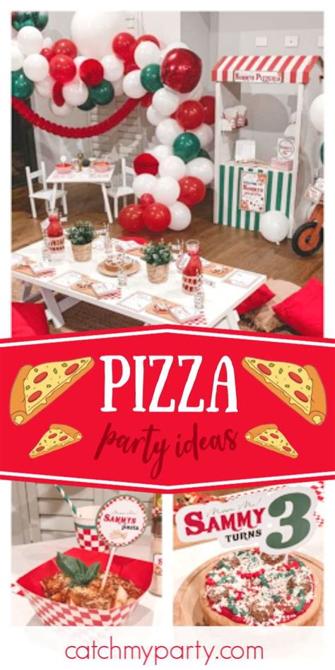Pizza Shop Birthday Sammy S Pizza Parlour Catch My Party Pizza Party Birthday Birthday