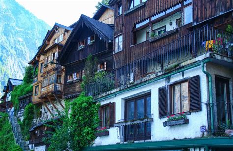 Hallstat Beautiful Alpine Paradise Village In Austria Stock Photo