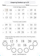 order  numbers     greatest  smallest math worksheet