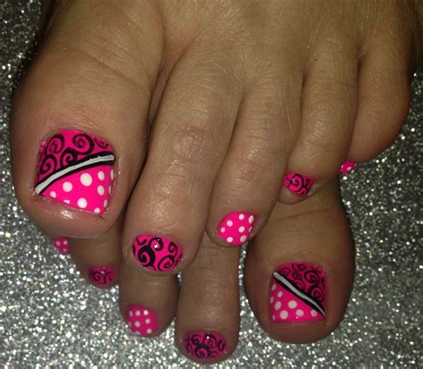 Vero Moda Blue Floral Print Wrap Top Pink Toe Nails Toe Nails